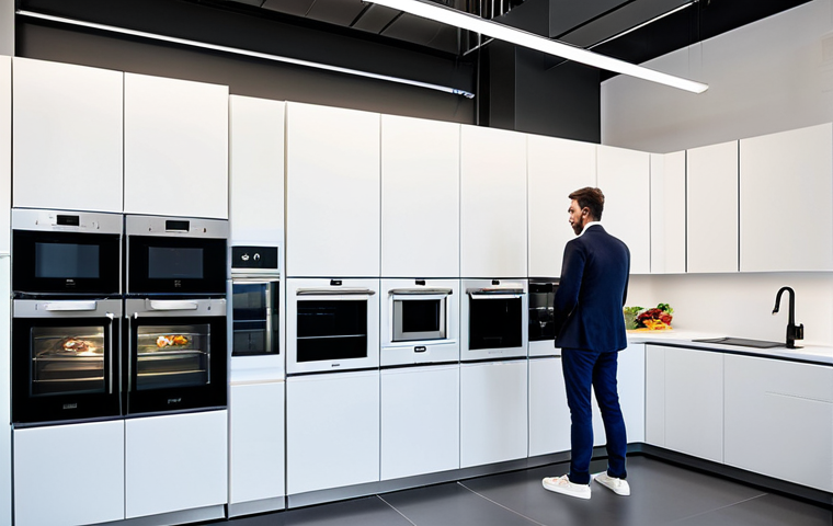 가전제품 온라인 구매 팁 - Modern Kitchen Appliance Showroom**

"A bright and spacious appliance showroom in Milan, Italy. Disp...