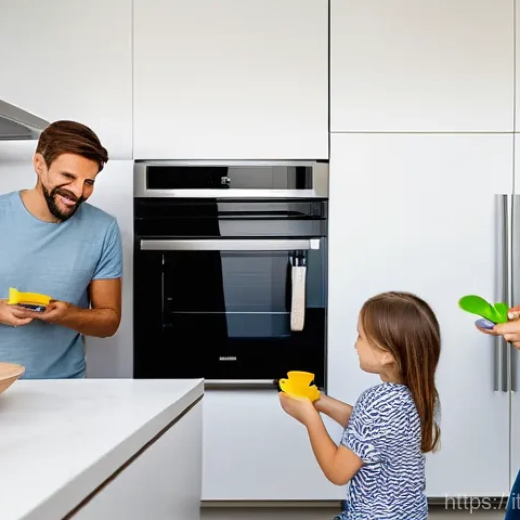 홈가전 할인 이벤트 - **Prompt 1: Italian Family Enjoying a Modern, Energy-Efficient Kitchen**
    "A happy Italian family...