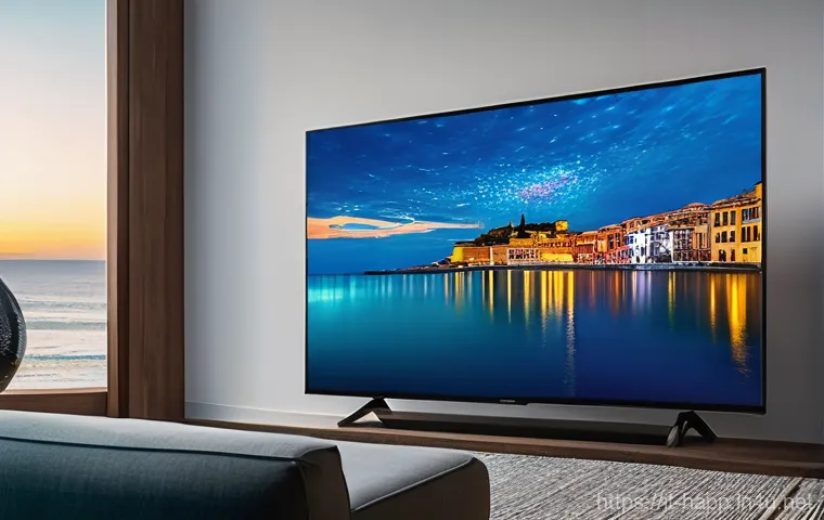 스마트 TV 설정 방법 - **Prompt 2: Seamless Smart TV Navigation and Streaming in a Cozy Italian Apartment**
    A close-up ...