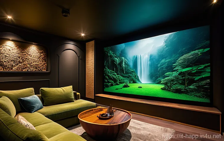 빔프로젝터 사용 팁 - Image Prompt 1: Immersive Home Cinema Experience**