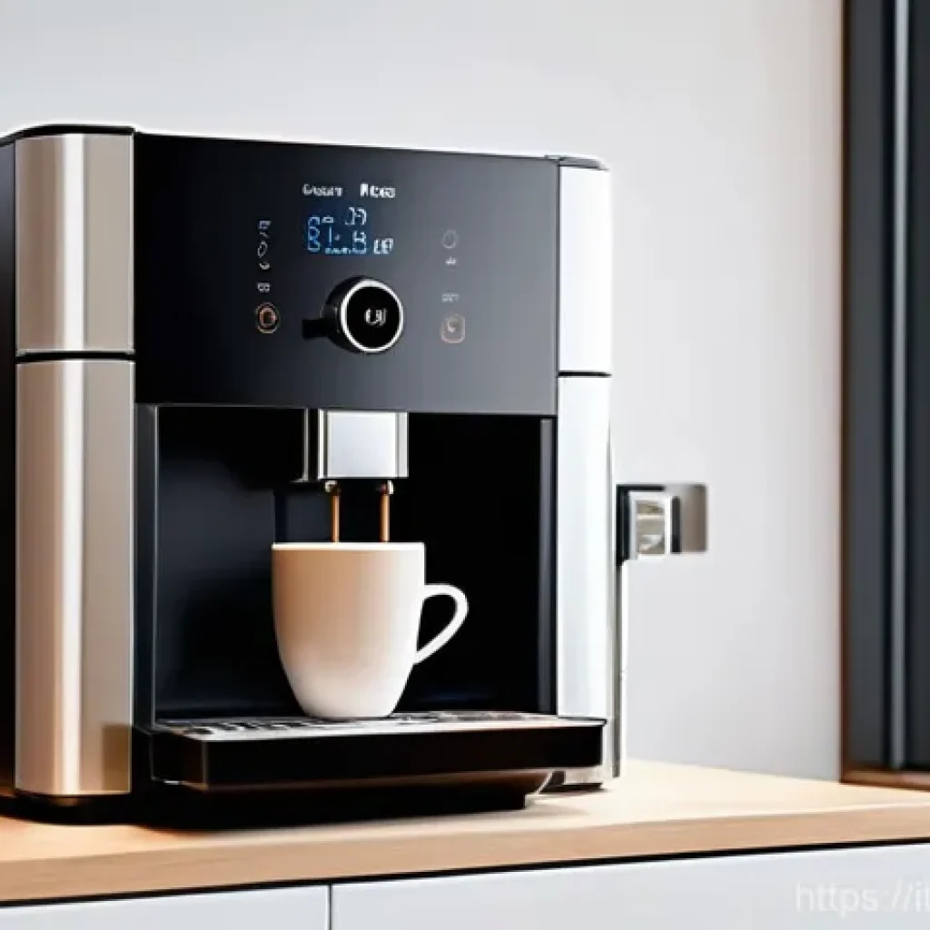 스마트플러그 활용 사례 - **Morning Coffee Bliss with Smart Automation**
Prompt: A cozy, sunlit modern Italian kitchen in ...