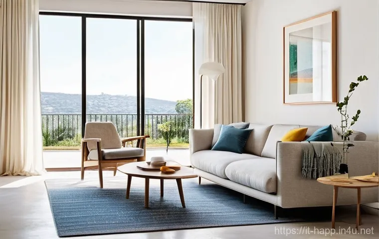 공기순환기 설치 요령 - **Summer Breeze in an Italian Living Room:** A bright, sunlit Italian living room on a warm summer d...