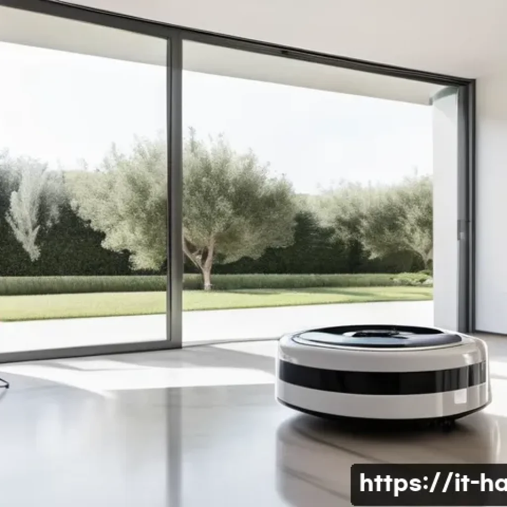 로봇청소기와 진공청소기 비교 - **Prompt for Robot Vacuum Cleaner: Automated Elegance in a Modern Italian Home**
    "A wide-angle s...