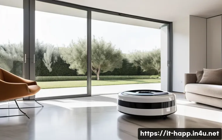 로봇청소기와 진공청소기 비교 - **Prompt for Robot Vacuum Cleaner: Automated Elegance in a Modern Italian Home**
    "A wide-angle s...