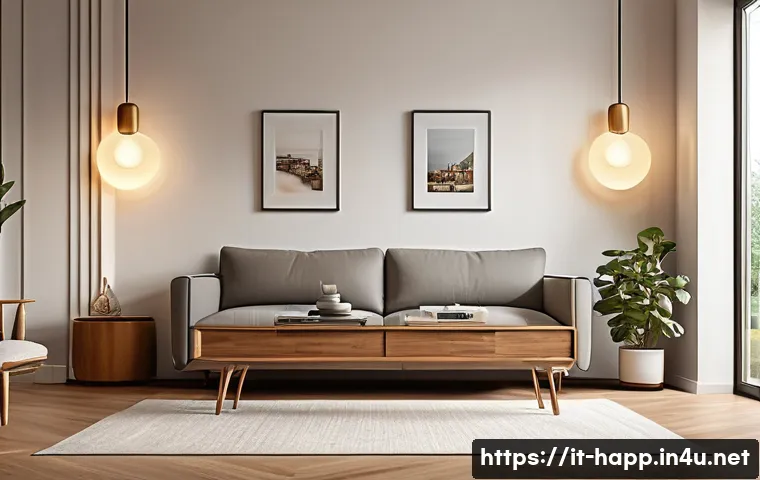 홈 네트워크 구축 방법 - A modern Italian living room with a sleek Wi-Fi 6 router placed centrally on a wooden shelf, surroun...
