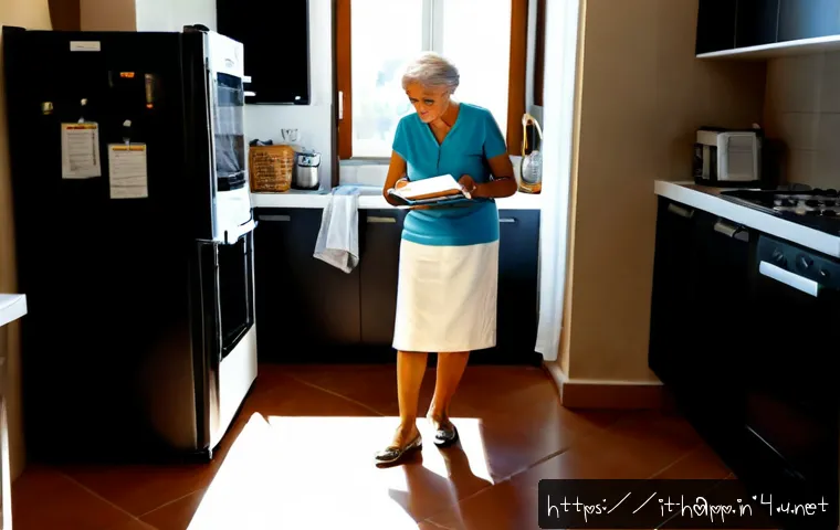 가전제품의 고장 빈도 - Photorealistic Italian home kitchen, reliable modern refrigerator, washing machine, and dishwasher a...